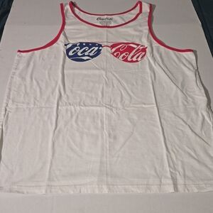 Coca-Cola Red and Blue Logo Tank Top